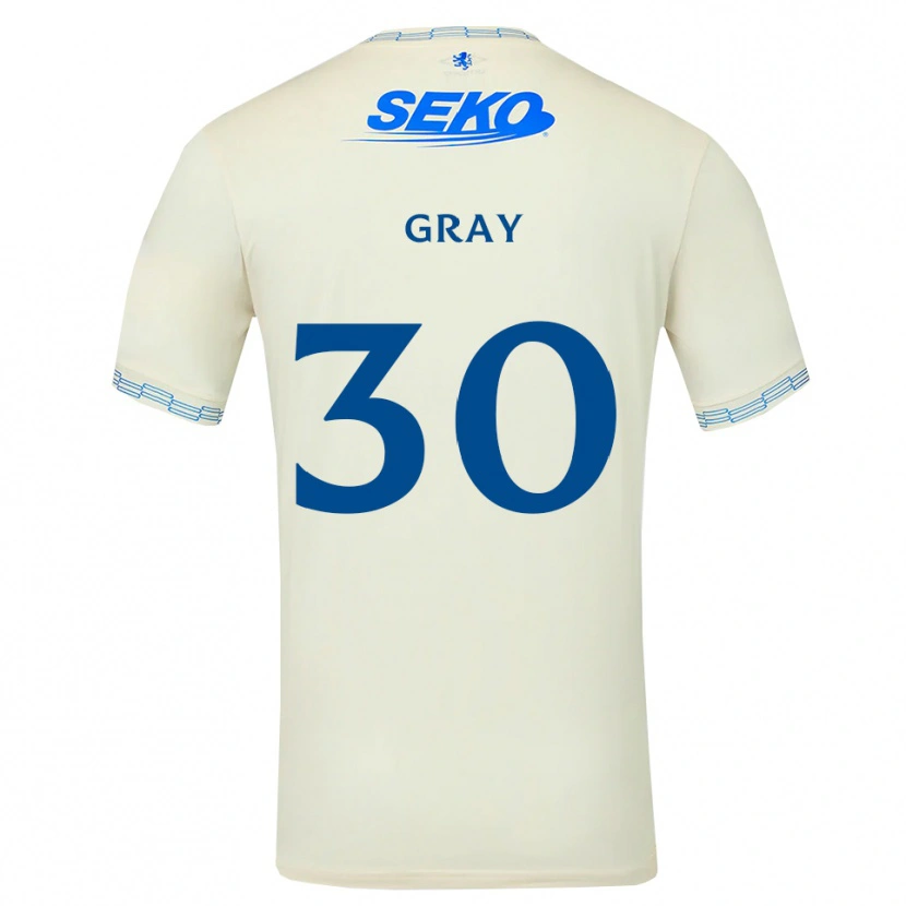 DanxenメンズGeorgia Gray#30ディープスカイブルー白アウェイシャツ2026/27ジャージーユニフォーム
