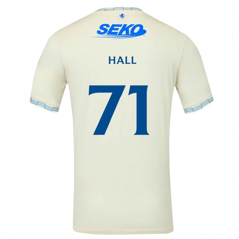 DanxenメンズRuaridh Hall#71ディープスカイブルー白アウェイシャツ2026/27ジャージーユニフォーム