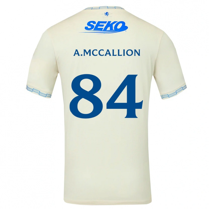 DanxenメンズAiden Mccallion#84ディープスカイブルー白アウェイシャツ2026/27ジャージーユニフォーム