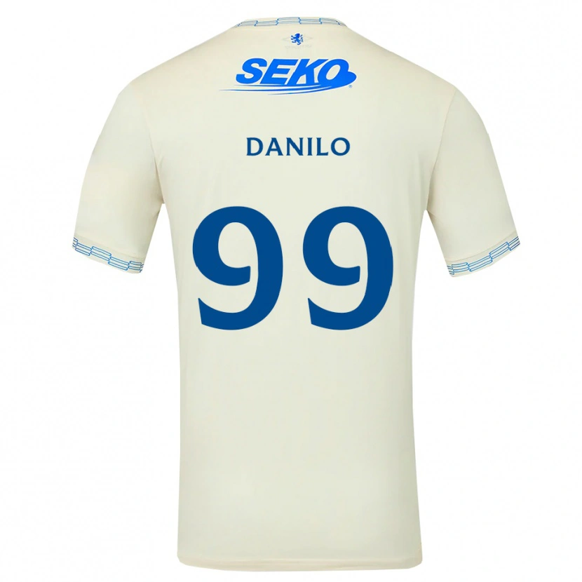Danxenメンズダニーロ・ルイス・ダ・シウバ#99ディープスカイブルー白アウェイシャツ2026/27ジャージーユニフォーム