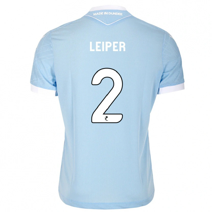 DanxenメンズAshton Leiper#2ライトスカイブルー白アウェイシャツ2026/27ジャージーユニフォーム