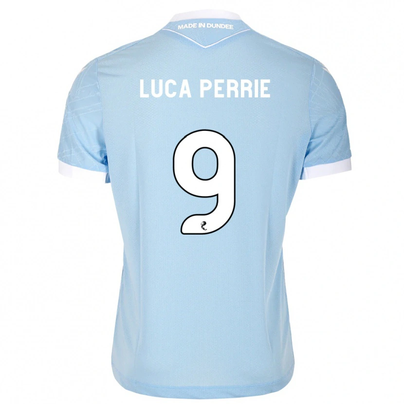 DanxenメンズLuca Perrie#9ライトスカイブルー白アウェイシャツ2026/27ジャージーユニフォーム