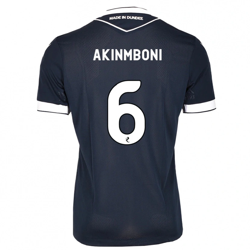 DanxenメンズMatai Akinmboni#6ミッドナイトブルー白ホームシャツ2026/27ジャージーユニフォーム