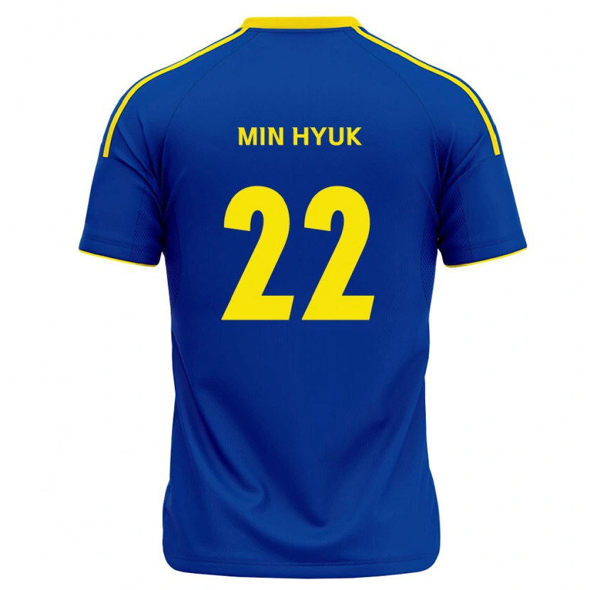 DanxenレディースMin-Hyuk Lee#22ロイヤルブルー黄ホームシャツ2026/27ジャージーユニフォーム