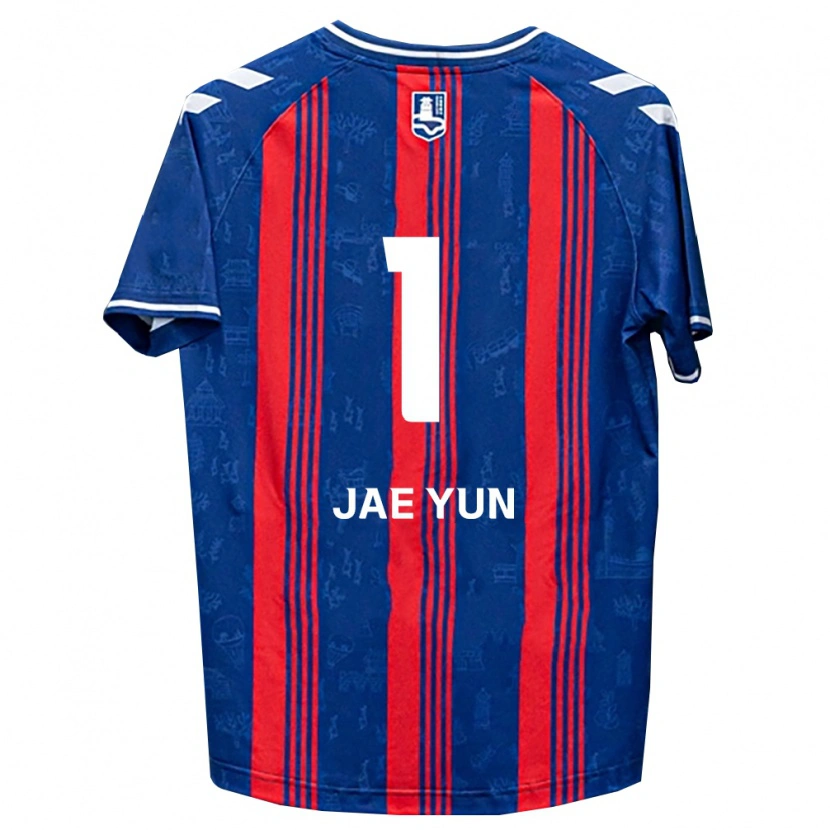 DanxenレディースJae-Yun Hwang#1青赤白ホームシャツ2026/27ジャージーユニフォーム