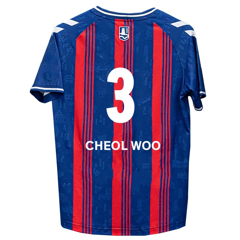 DanxenレディースCheol-Woo Park#3青赤白ホームシャツ2026/27ジャージーユニフォーム