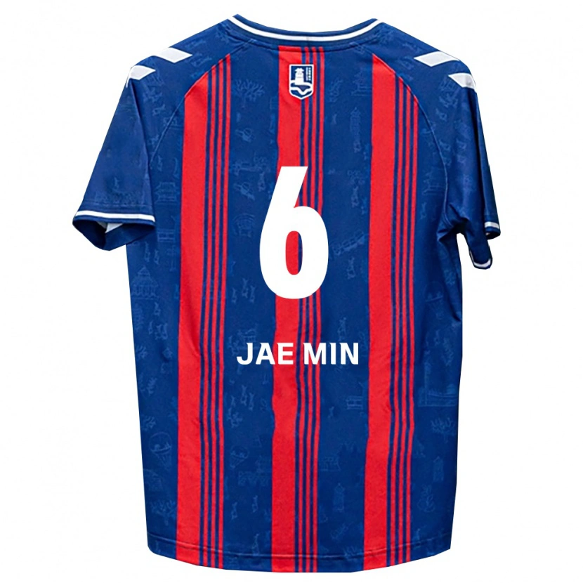 DanxenレディースJae-Min Chun#6青赤白ホームシャツ2026/27ジャージーユニフォーム