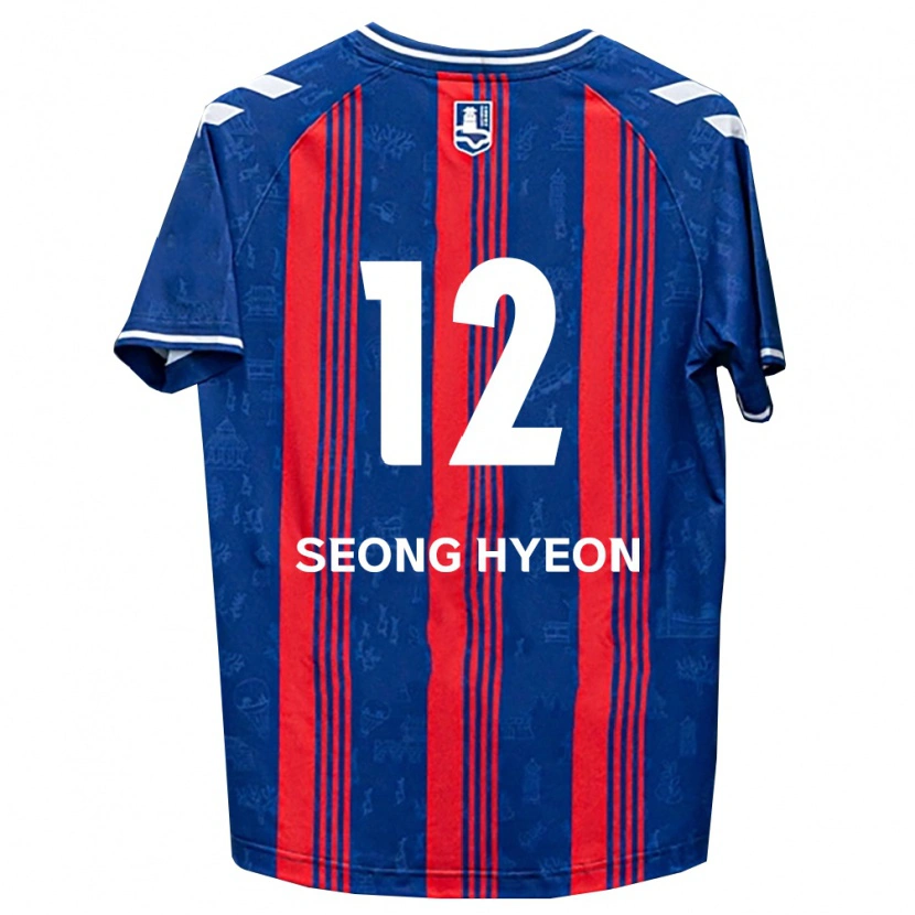 DanxenレディースSeong-Hyeon Choi#12青赤白ホームシャツ2026/27ジャージーユニフォーム