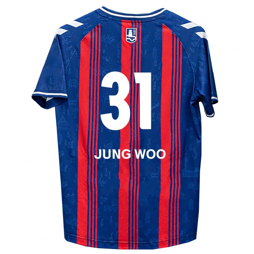 DanxenレディースJung-Woo Moon#31青赤白ホームシャツ2026/27ジャージーユニフォーム