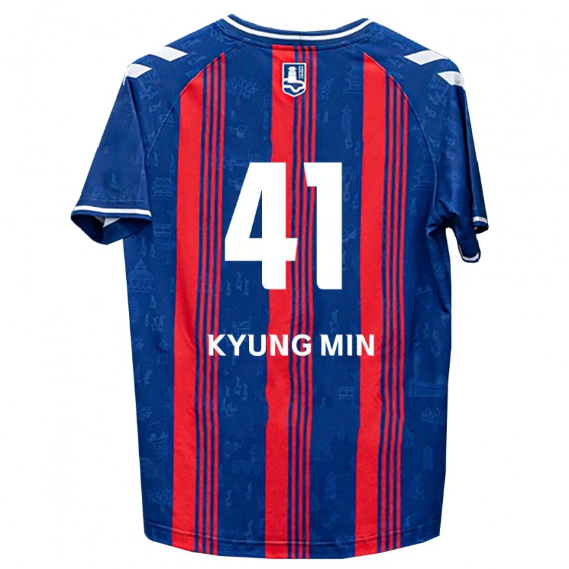 DanxenレディースKyung-Min Lee#41青赤白ホームシャツ2026/27ジャージーユニフォーム