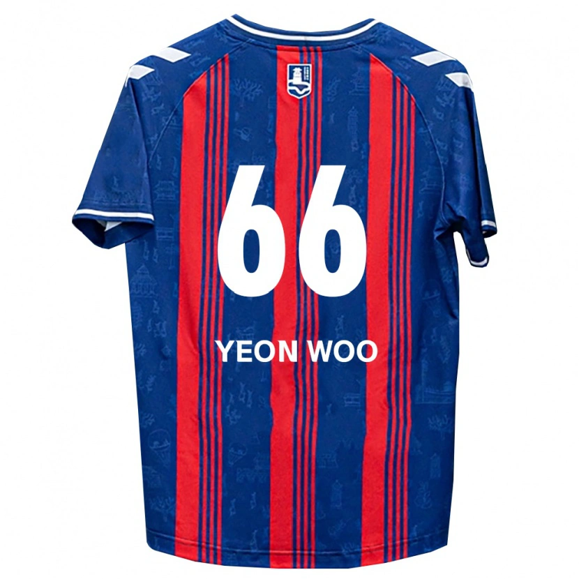 DanxenレディースYeon-Woo Jang#66青赤白ホームシャツ2026/27ジャージーユニフォーム