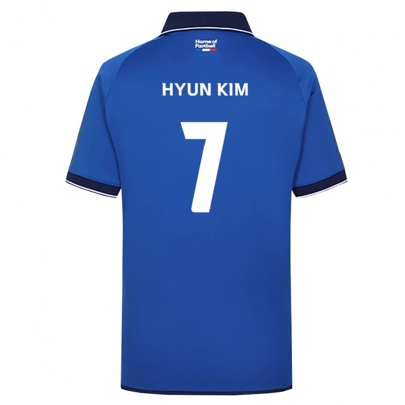 DanxenレディースHyun Kim#7ロイヤルブルー白赤ホームシャツ2026/27ジャージーユニフォーム