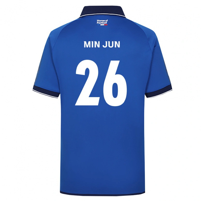 DanxenレディースMin-Jun Kim#26ロイヤルブルー白赤ホームシャツ2026/27ジャージーユニフォーム