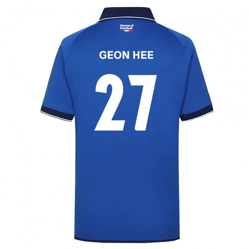 DanxenレディースGeon-Hee Lee#27ロイヤルブルー白赤ホームシャツ2026/27ジャージーユニフォーム