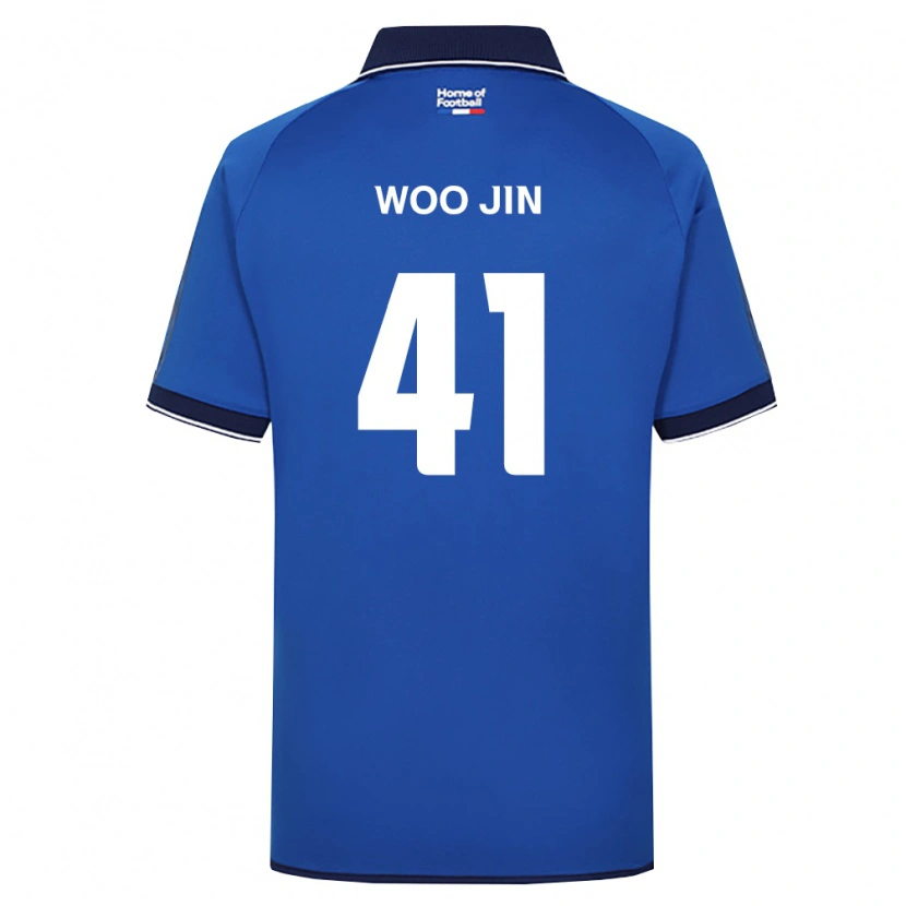 DanxenレディースWoo-Jin Kim#41ロイヤルブルー白赤ホームシャツ2026/27ジャージーユニフォーム