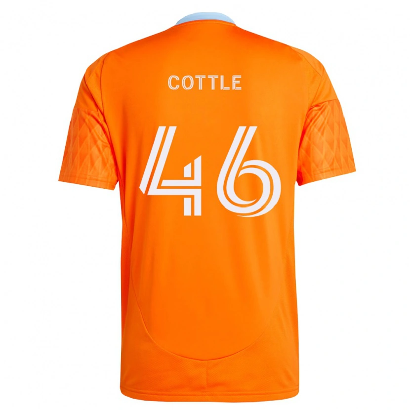 DanxenレディースTristan Cottle#46オレンジ白ホームシャツ2026/27ジャージーユニフォーム