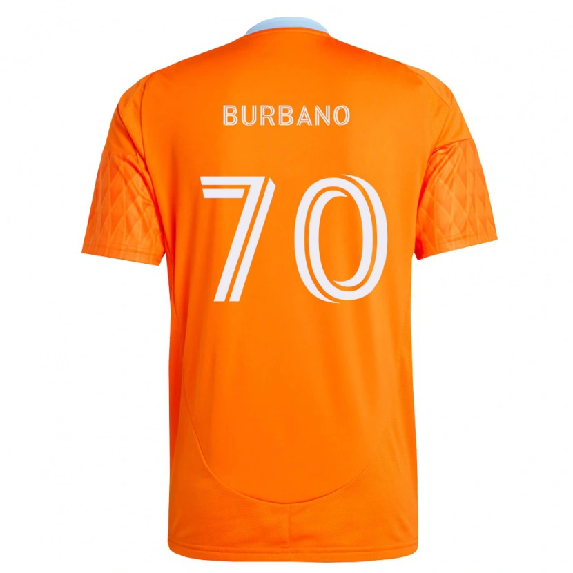 DanxenレディースJordy Burbano#70オレンジ白ホームシャツ2026/27ジャージーユニフォーム