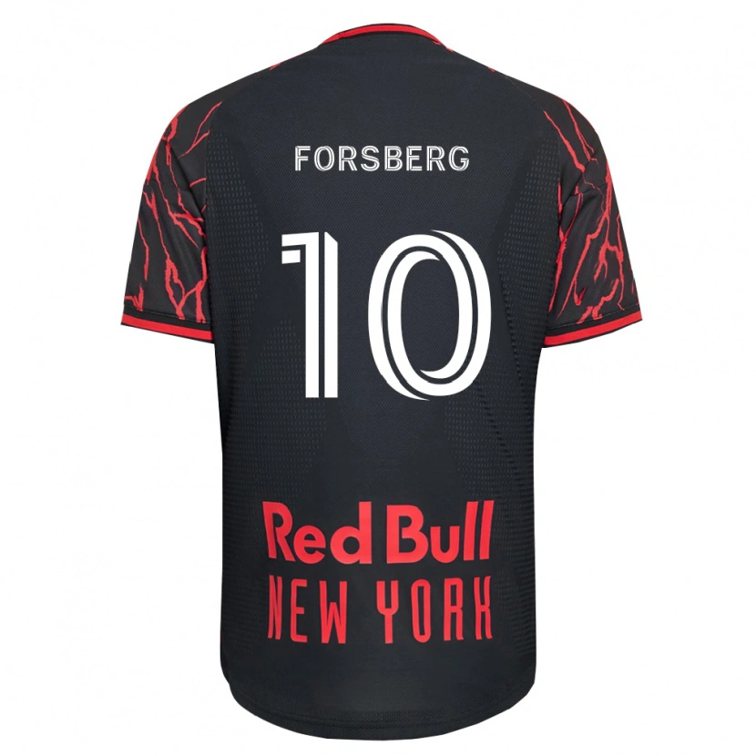 Danxenレディースエミル・フォルスベリ#10赤黒白ホームシャツ2026/27ジャージーユニフォーム
