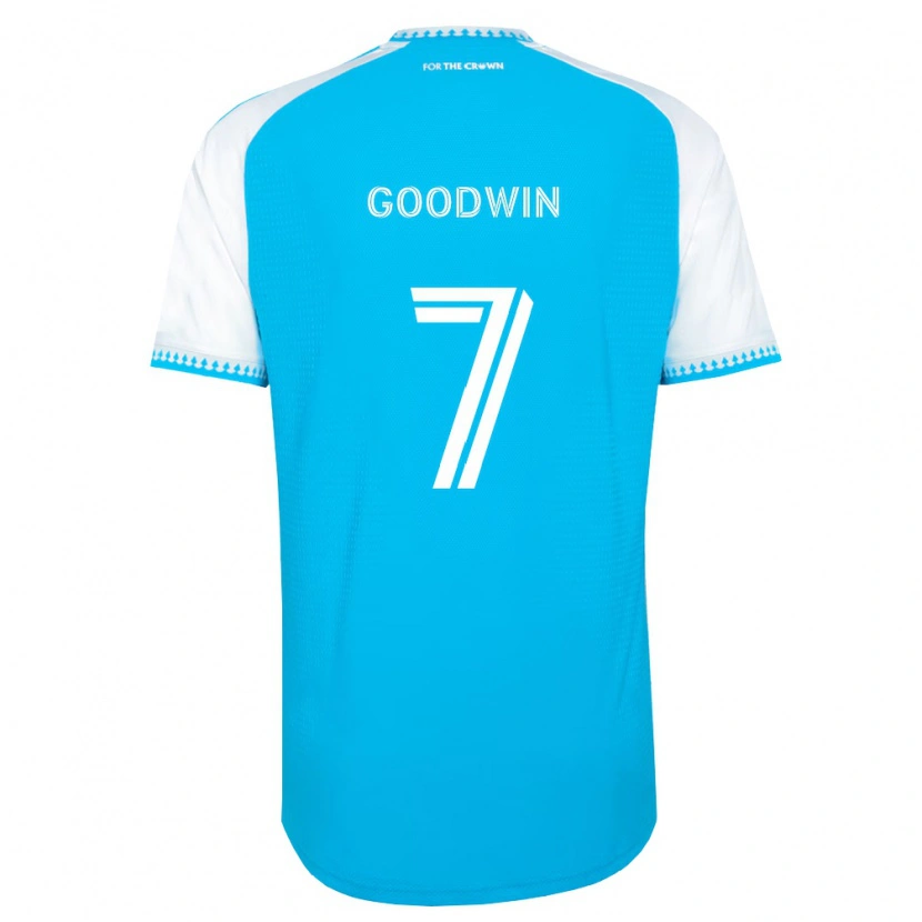 DanxenレディースArchie Goodwin#7空色白黒ホームシャツ2026/27ジャージーユニフォーム