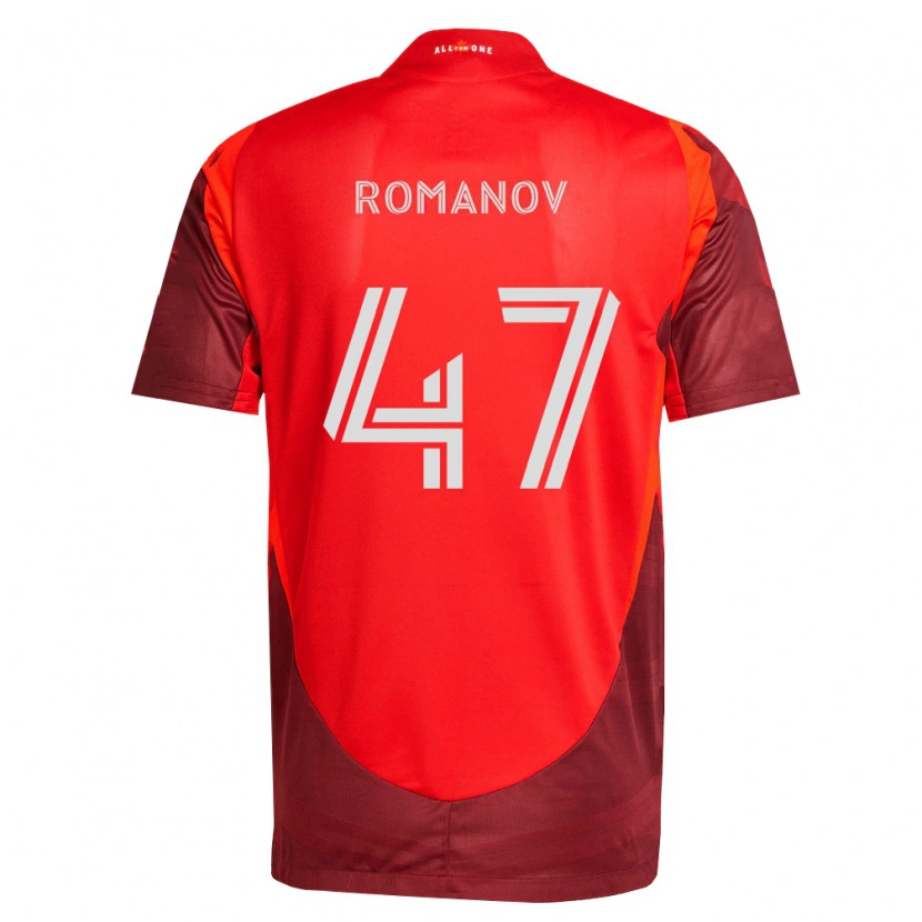 DanxenレディースAlexander Romanov#47バーガンディ赤ホームシャツ2026/27ジャージーユニフォーム