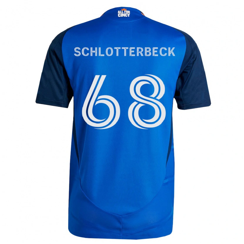 DanxenレディースRyan Schlotterbeck#68ロイヤルブルーオレンジホームシャツ2026/27ジャージーユニフォーム