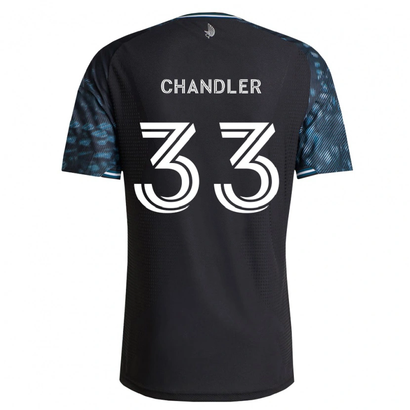 Danxenレディースキーラン・チャンドラー#33黒白ホームシャツ2026/27ジャージーユニフォーム