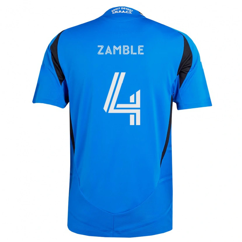 DanxenレディースUlrich Zamble#4青白黒ホームシャツ2026/27ジャージーユニフォーム