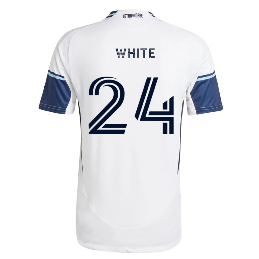 DanxenレディースBrian White#24白ロイヤルブルーホームシャツ2026/27ジャージーユニフォーム