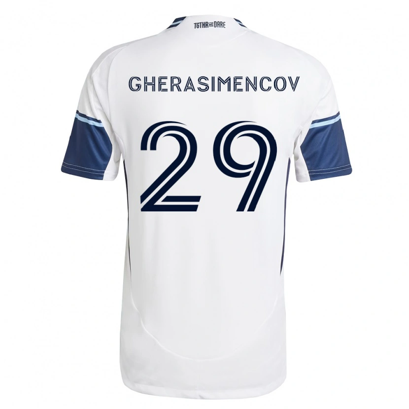 DanxenレディースMihail Gherasimencov#29白ロイヤルブルーホームシャツ2026/27ジャージーユニフォーム