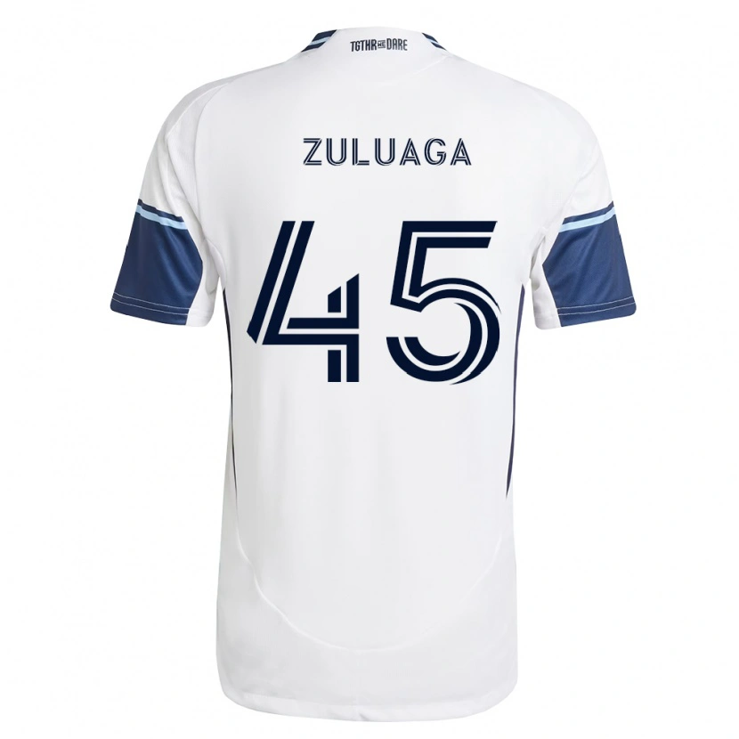 DanxenレディースYeider Zuluaga#45白ロイヤルブルーホームシャツ2026/27ジャージーユニフォーム