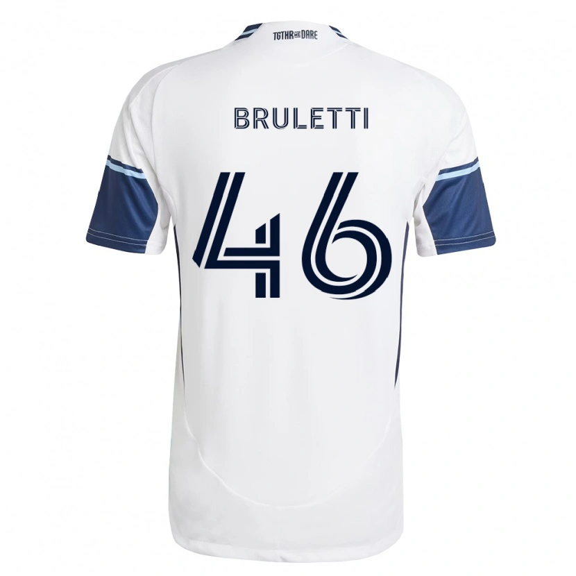 DanxenレディースCristiano Bruletti#46白ロイヤルブルーホームシャツ2026/27ジャージーユニフォーム