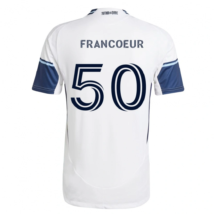 DanxenレディースIsaac Francoeur#50白ロイヤルブルーホームシャツ2026/27ジャージーユニフォーム