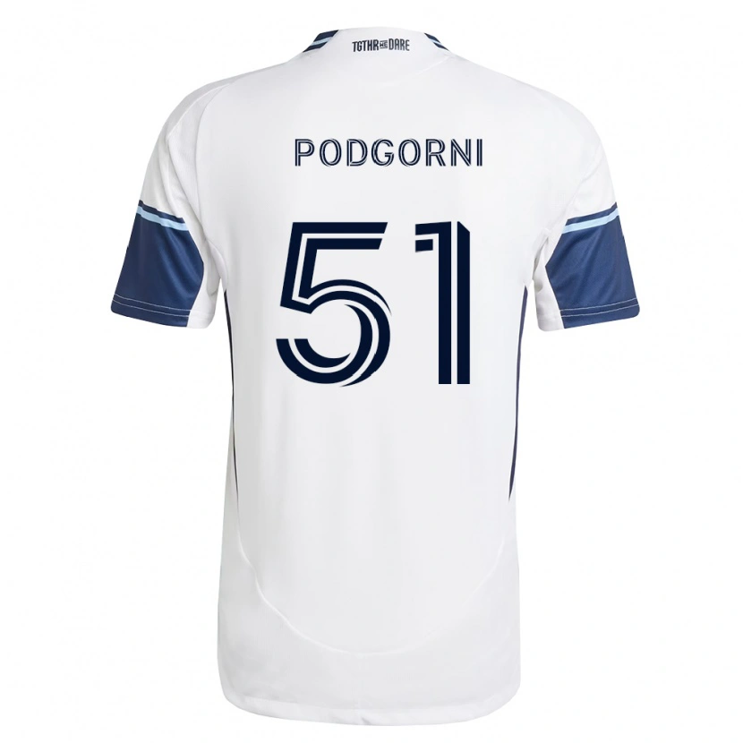 DanxenレディースKevin Podgorni#51白ロイヤルブルーホームシャツ2026/27ジャージーユニフォーム