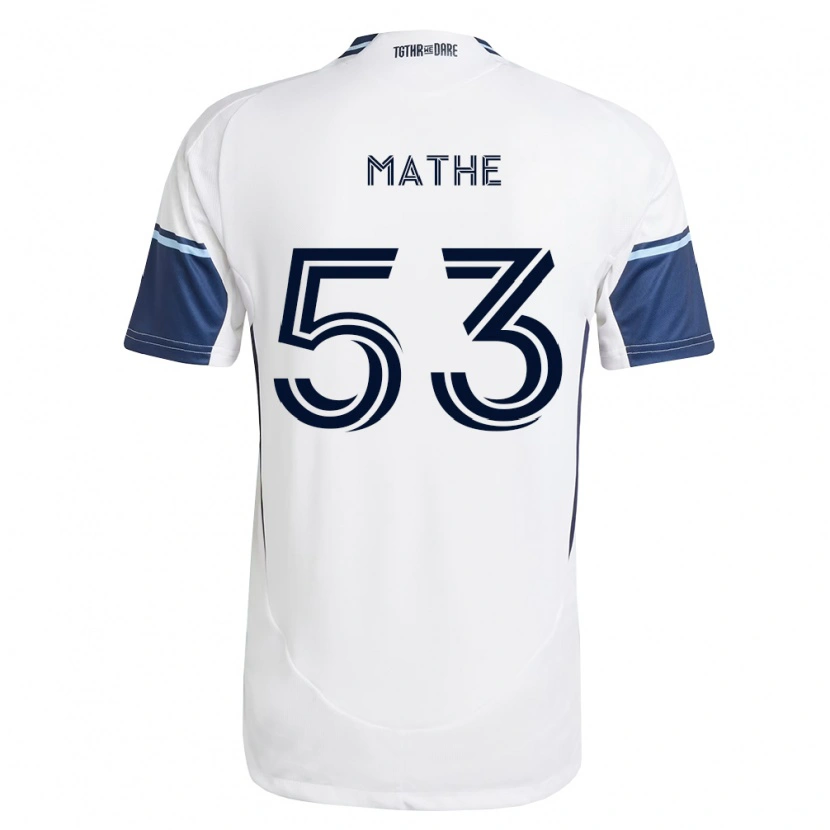 DanxenレディースImmanuel Mathe#53白ロイヤルブルーホームシャツ2026/27ジャージーユニフォーム