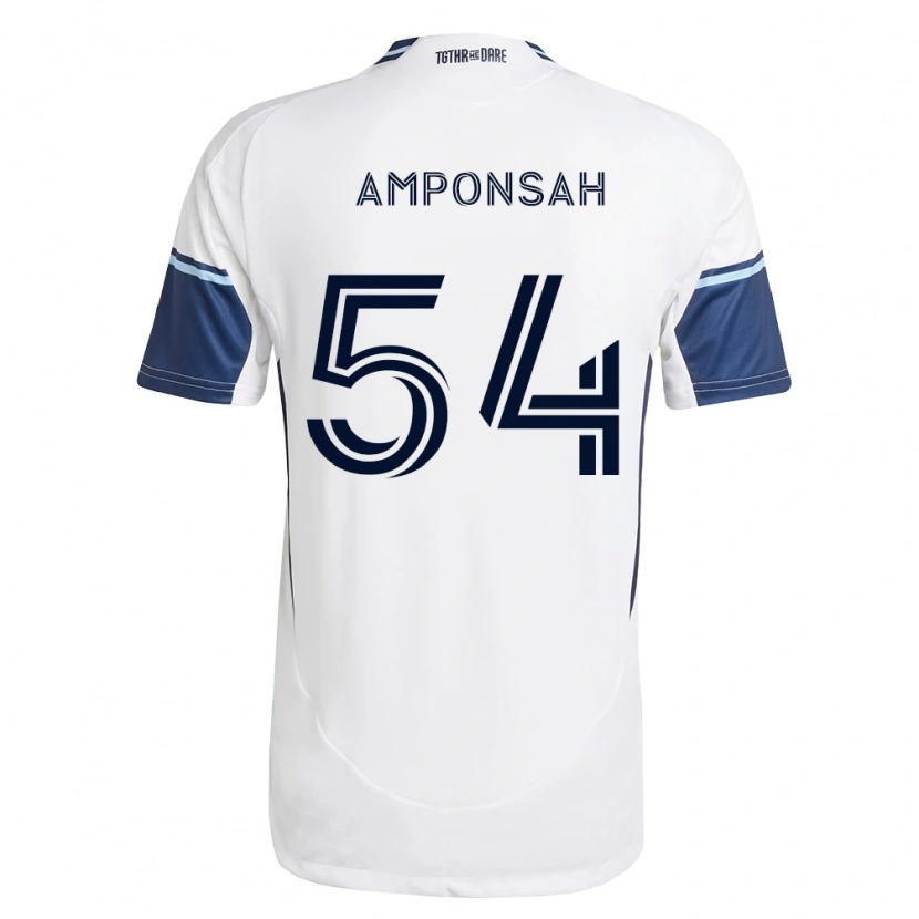 DanxenレディースPrince Amponsah#54白ロイヤルブルーホームシャツ2026/27ジャージーユニフォーム