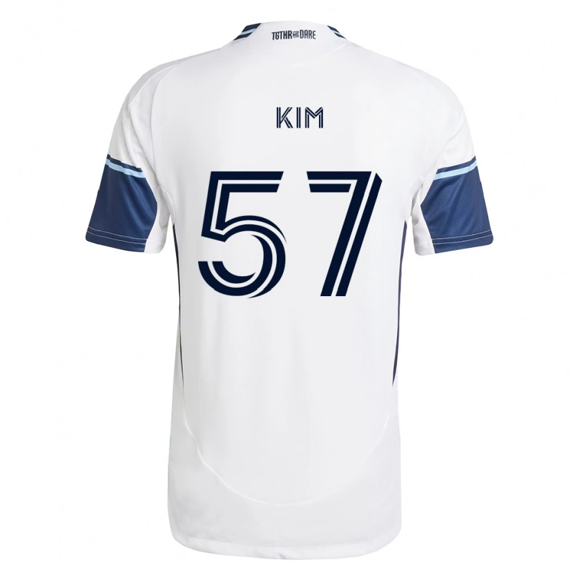 DanxenレディースJayden Kim#57白ロイヤルブルーホームシャツ2026/27ジャージーユニフォーム