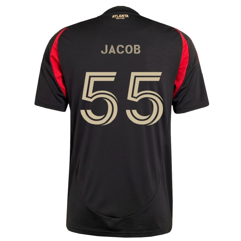 Danxenレディーストマス・ジェイコブ#55黒赤ホームシャツ2026/27ジャージーユニフォーム