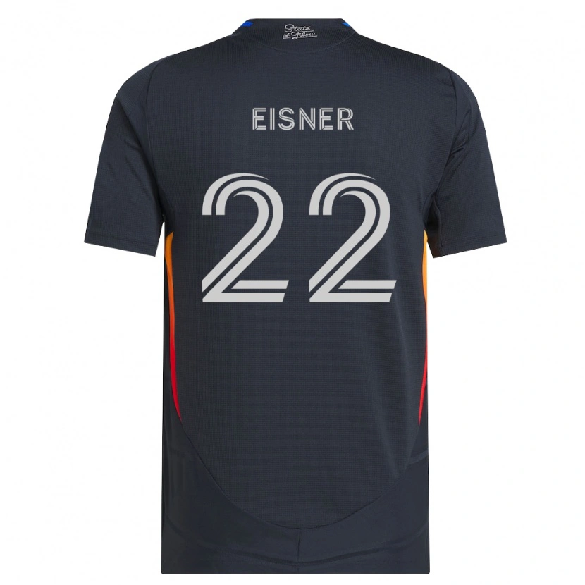 Danxenレディースウィルソン・アイズナー#22ダークグレー赤ホームシャツ2026/27ジャージーユニフォーム