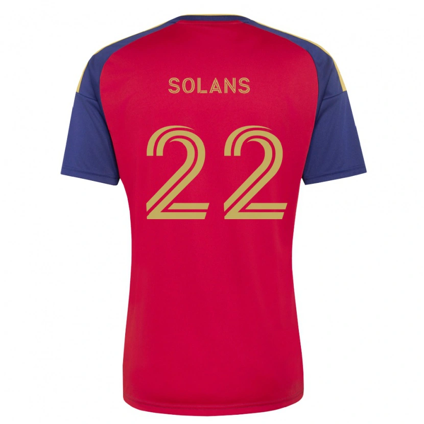 DanxenレディースSergi Solans#22ロイヤルブルー茶赤ホームシャツ2026/27ジャージーユニフォーム