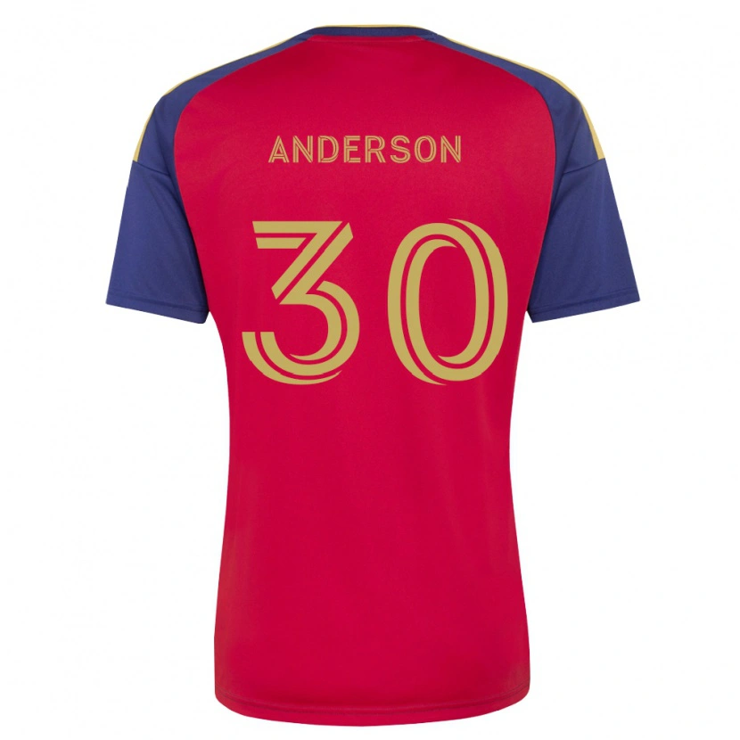DanxenレディースOwen Anderson#30ロイヤルブルー茶赤ホームシャツ2026/27ジャージーユニフォーム