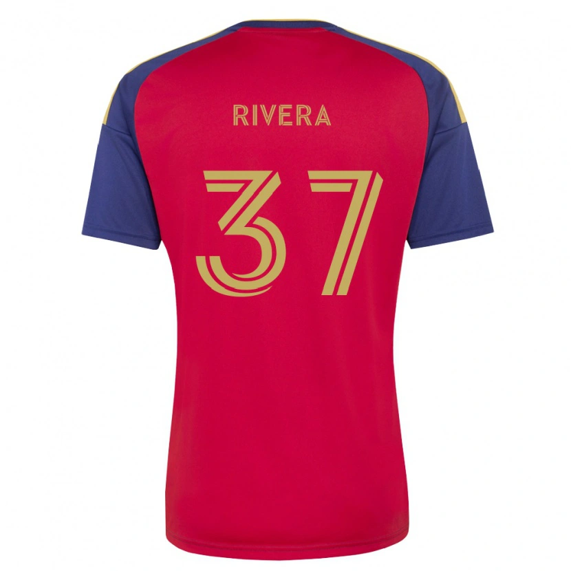 DanxenレディースLuis Rivera#37ロイヤルブルー茶赤ホームシャツ2026/27ジャージーユニフォーム
