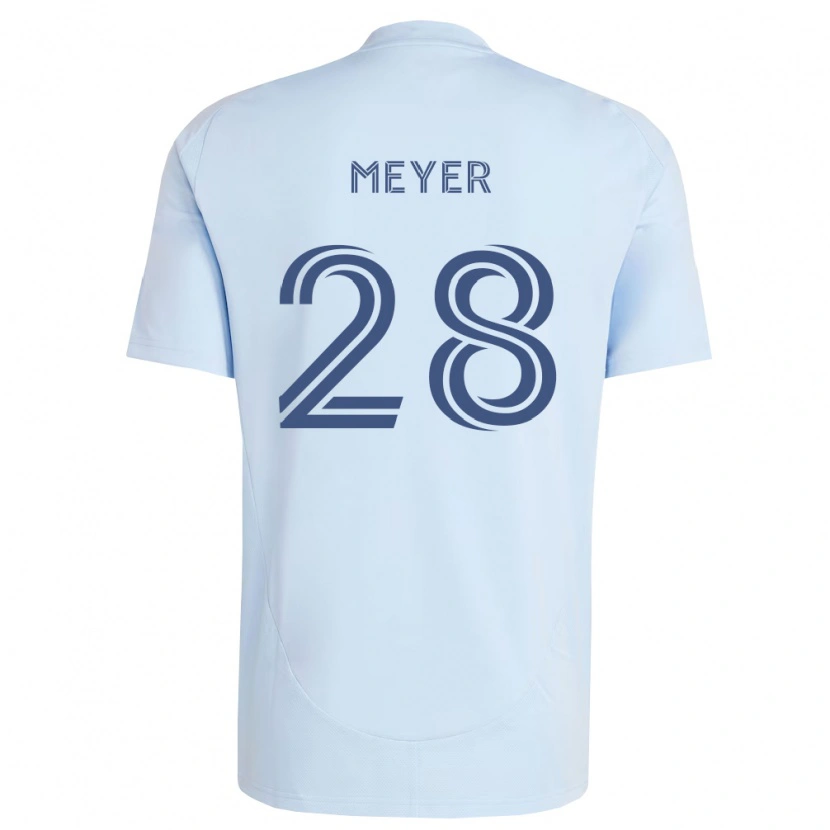 Danxenレディースワイアット・マイヤー#28薄青薄灰色ホームシャツ2026/27ジャージーユニフォーム