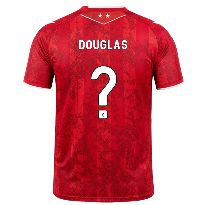 DanxenレディースConnor Douglas#0赤 白ホームシャツ2026/27ジャージーユニフォーム
