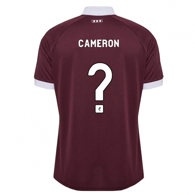 DanxenレディースRuaridh Cameron#0バーガンディ 白ホームシャツ2026/27ジャージーユニフォーム