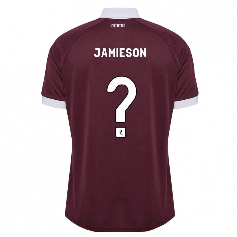 DanxenレディースFinlay Jamieson#0バーガンディ 白ホームシャツ2026/27ジャージーユニフォーム