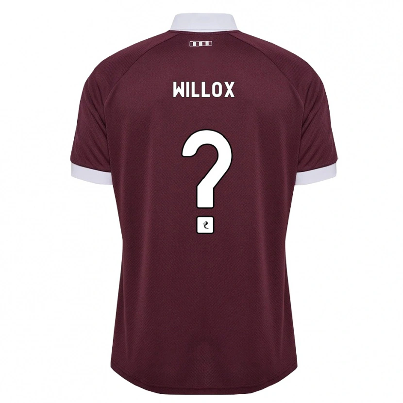 DanxenレディースHarry Willox#0バーガンディ 白ホームシャツ2026/27ジャージーユニフォーム