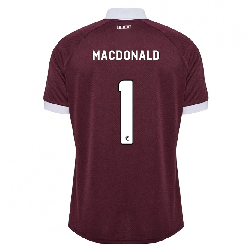 DanxenレディースJamie Macdonald#1バーガンディ 白ホームシャツ2026/27ジャージーユニフォーム