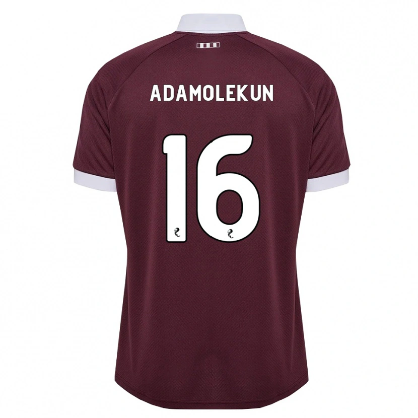 DanxenレディースOlufolasade Adamolekun#16バーガンディ 白ホームシャツ2026/27ジャージーユニフォーム