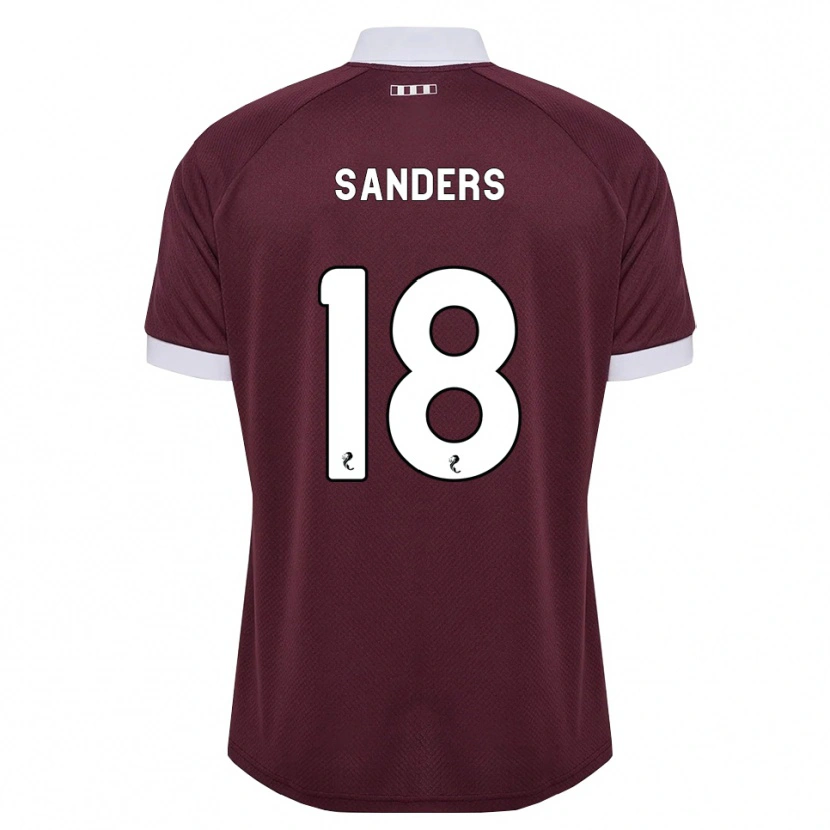 DanxenレディースCharlie Sanders#18バーガンディ 白ホームシャツ2026/27ジャージーユニフォーム