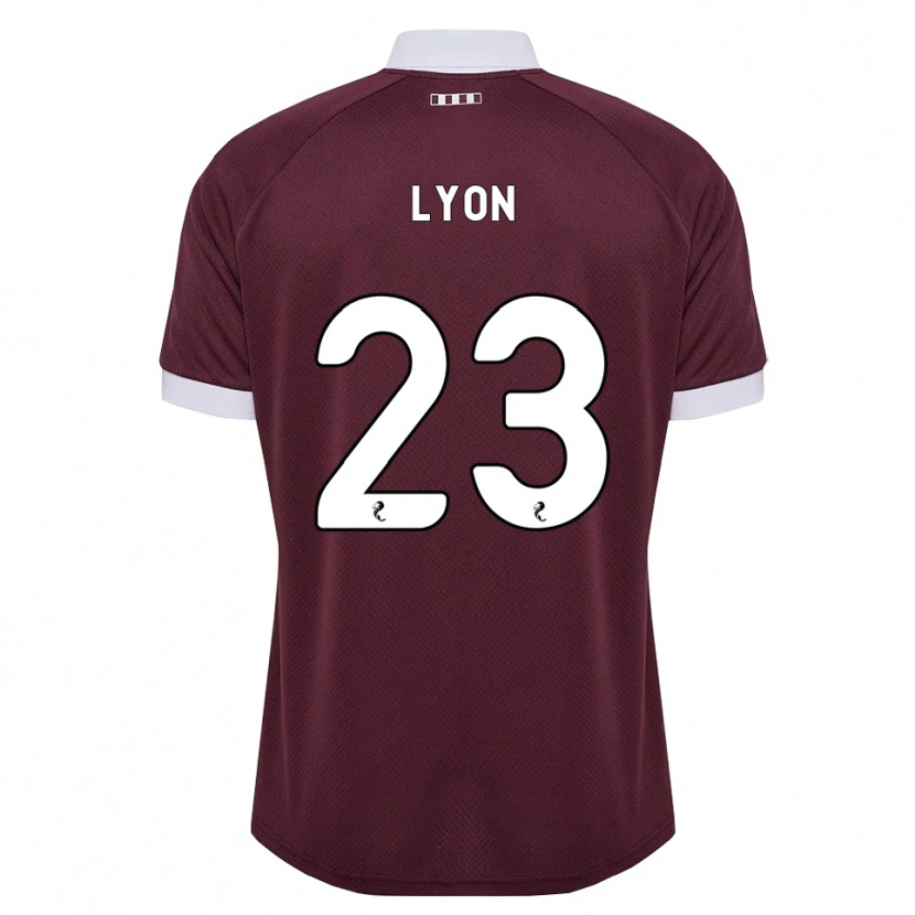 DanxenレディースJack Lyon#23バーガンディ 白ホームシャツ2026/27ジャージーユニフォーム